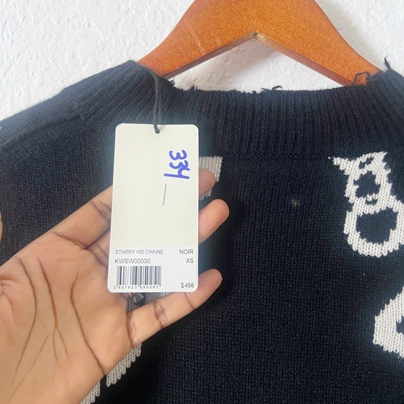 NEW Zadig & Voltaire starry distressed cashmere sweater - Picture 6 of 11